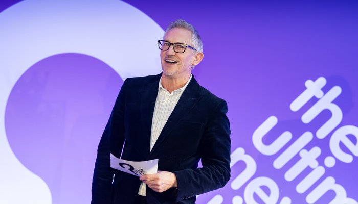 Gary Lineker hosting the Ultimate News Quiz