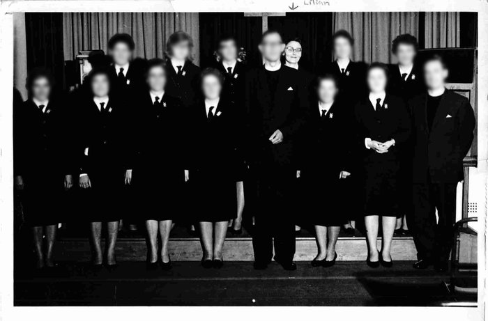 Group photo with Lilian who worked at a National Children's Home