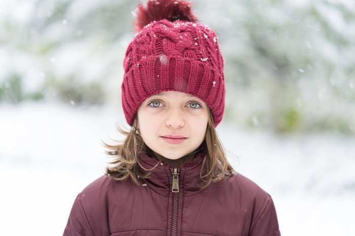 Girl in the snow