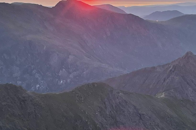 Sunrise over the mountain tops