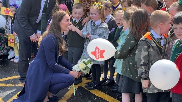 Royal Patron Princess of Wales visiting school in Glasgow