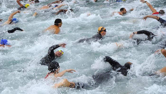 Swimmers in Challenge Central