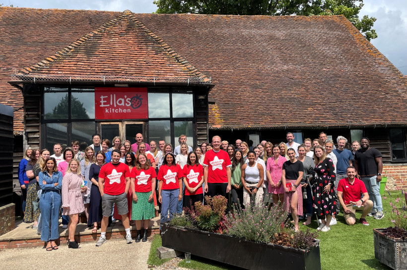 Ella's Kitchen team stood outside