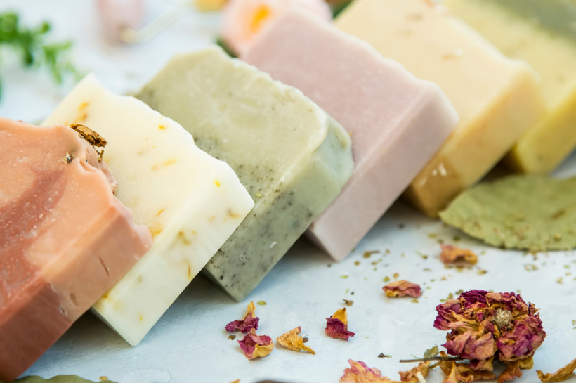 Blocks of handmade soap