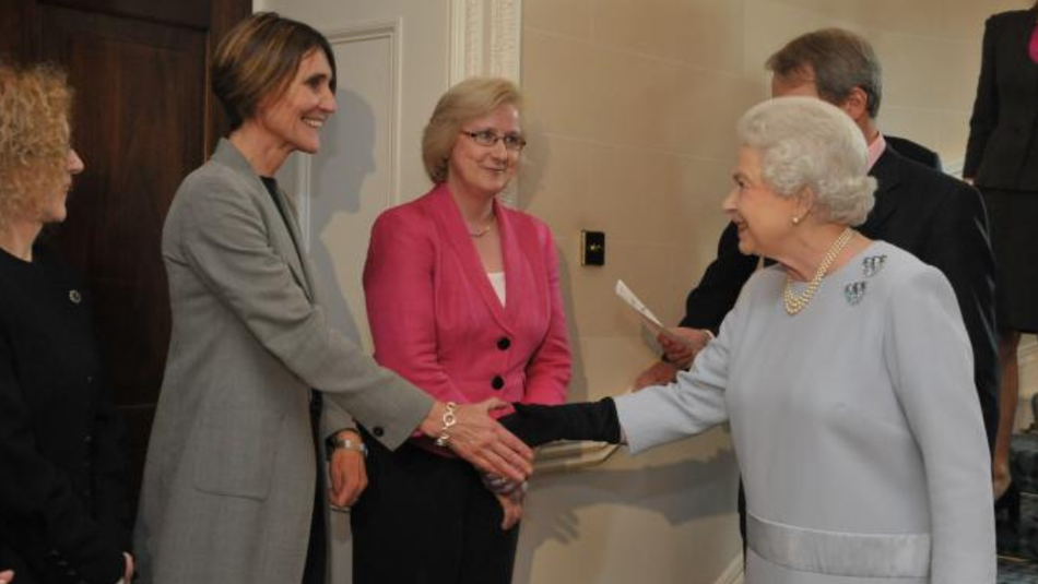 The Queen greeting Action for Children staff